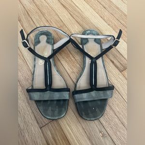 Salvatore Ferragamo Camouflage T-Strap Sandals